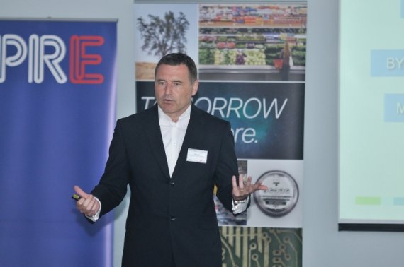 Jan Los, obchodní ředitel, CISCO SYSTEMS s.r.o., během své prezentace I.