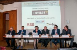 zleva: Ladislav Dvořák (ČS), Petr Palička (PENTA), Miloslava Veselá (TOP EXPO), Petr Klauda (SIEMENS), Jan Šámal (KONE), Jaroslav Vích (ENVIROS)