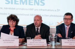 Miloslava Veselá (TOP EXPO), Petr Klauda (SIEMENS), Jan Šámal (KONE)